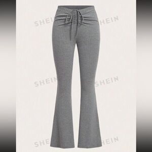 SHEIN EZwear Waist Flare Leg Pants
